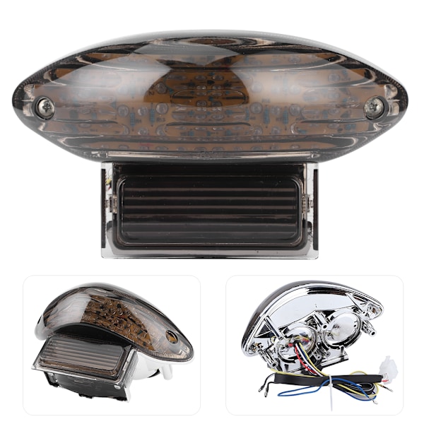 Integroidut LED-takavalot vilkkuvaloilla, savunvärinen linssi, sopii Suzuki Katana GSX1300R GSX600F:lle