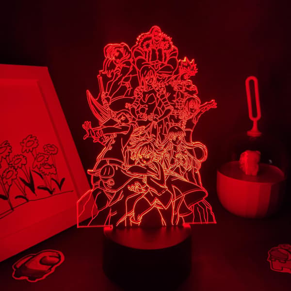 Anime Lampe Illusjonslys LED Nattlampe Lampe Escanor Seven