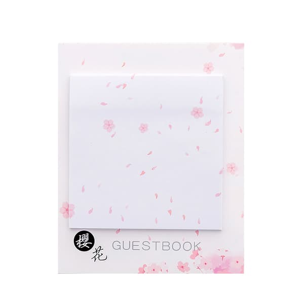 30 ark Sakura notesblok Oriental Cherry Sticky (Flyvende Sakura kronblad)