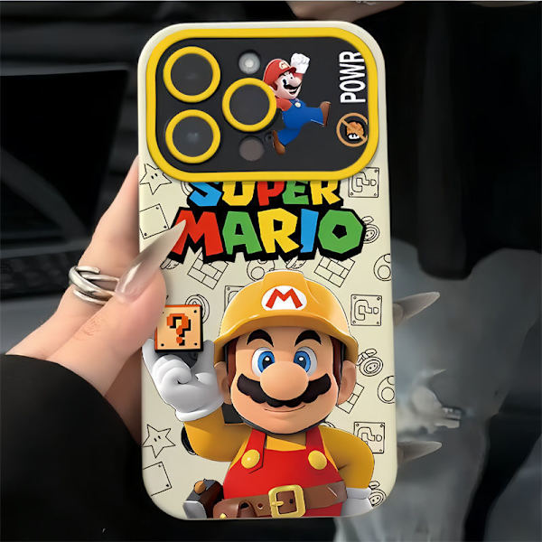 2024 Nytt Estetiskt Telefonfodral för iPhone, Mario Telefonfodral för Flickor Kvinnor Cool Trendig Design Mjuk TPU Presentfodral för iPhone White iPhone 13