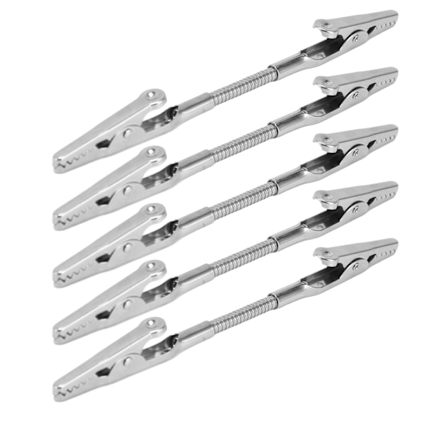 5 st dubbelhuvud memoklämma böjbar robust hållbar metall bred applikation stark klämma fotohållare