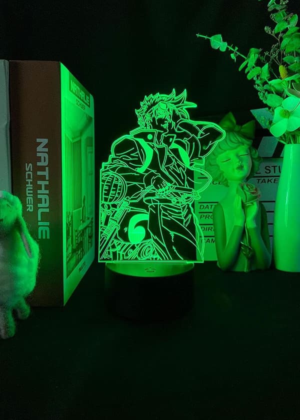 Anime JoJo Bizarre Adventure Joseph Joestar 3D LED Natlampe