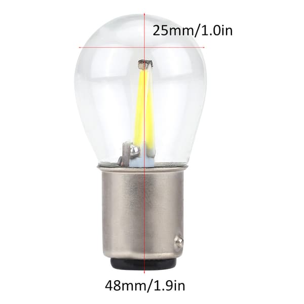 Par 1157 Glas Strobe COB LED Bil Blinkers Bakljus Bromsljus Vit Ljus
