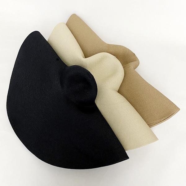 Oversized Strandhat i Strå til Kvinder, Moderigtig Stor Bred Skygge
