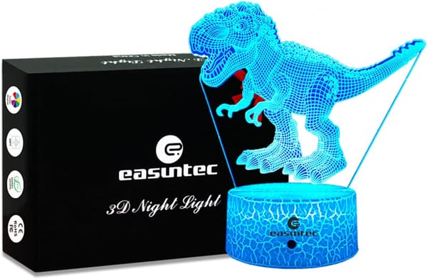 T-rex Dinosaur + Butterfly 3D nattlys (2-i-1-pakke)