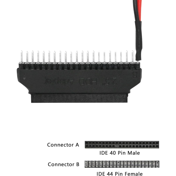 2,5 til 3,5 IDE-adapter, bærbar 2,5-tommer til stationær 3,5-tommer IDE-harddiskadapterkonverter