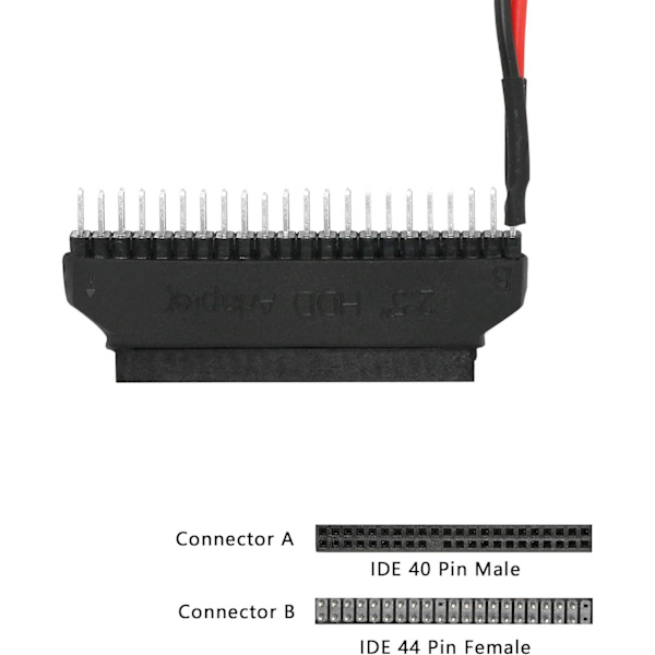 2,5 til 3,5 IDE-adapter, bærbar 2,5-tommer til stationær 3,5-tommer IDE-harddiskadapterkonverter, 4 stk.