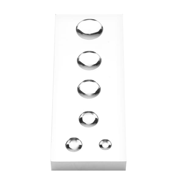 6 Hullers Snap Nitte Fastener Knapper Holder Montering Base Installationsværktøj til Læderhåndværk