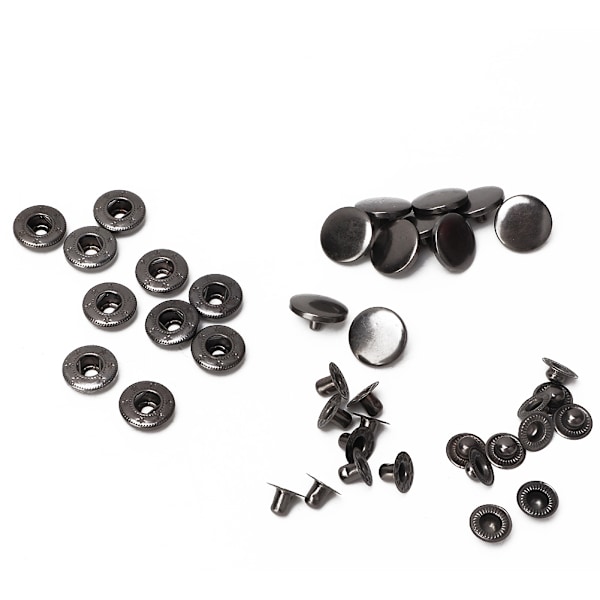 10 stk 15mm Metall Trykknapp Snap Button Feste Klær Tilbehør #3