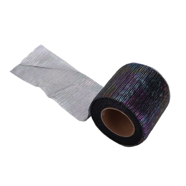 Tulle Rull Symfoni Linje Mesh Rull Manuell DIY Hodeplagg Sløyfe Mesh Stoff Tilbehør Svart