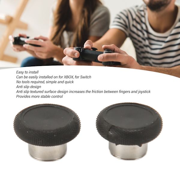 2 stk. joystick-tommelfingergreb, professionelt udskiftningstommelfingergreb til XBOX til Switch-spilkontroller