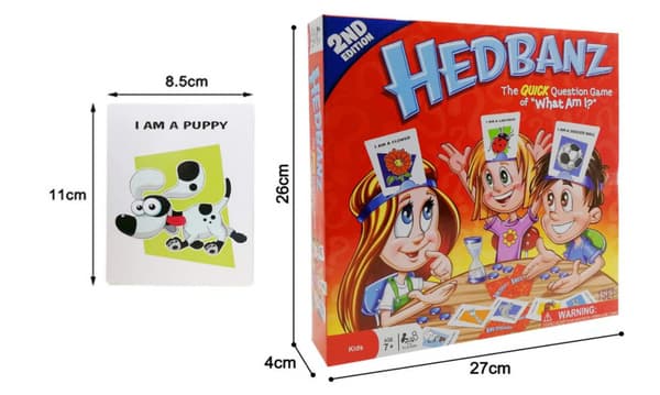 HedBanz Game 2nd Edition Snabbfrågespelet Vad är jag