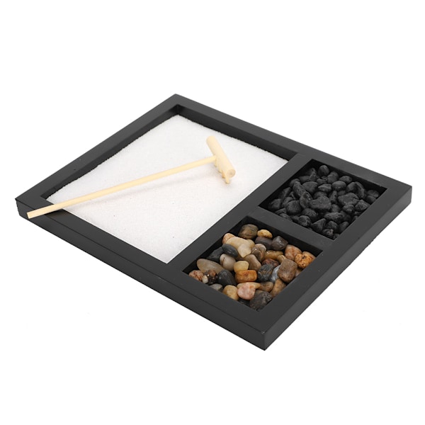 Zen Hage Sand Tray Dekorasjon Desktop Micro Landskap Ornament Håndverk for Hjem Stue Teahouse