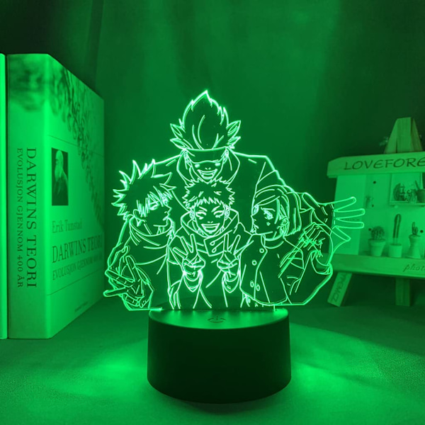 3D Illusion Jujutsu Kaisen LED Anime Lampa 16 Färger Ändra R