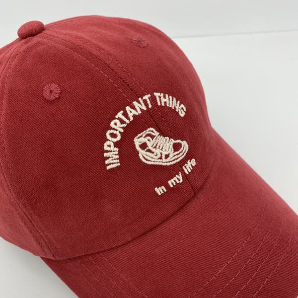 Hat Dame Sommer Bogstav Broderi Blød Top Retro Casual W Red