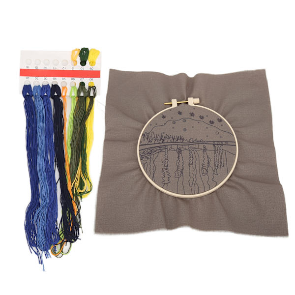 Broderi Starter Kit DIY Smukt Udseende Håndarbejde Tilbehør Til Hjemmeindretning Stjerne I Himlen