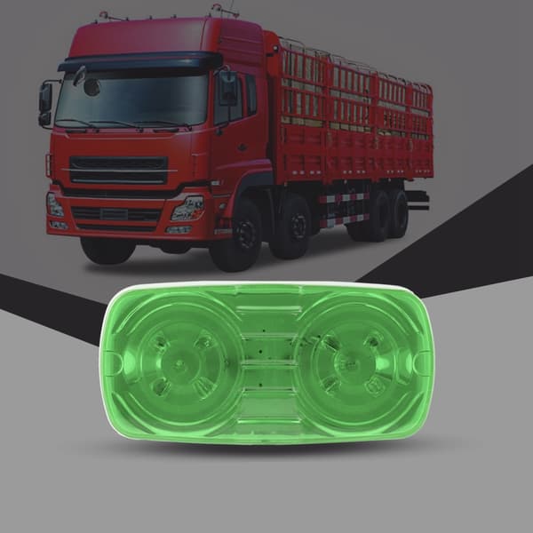 24V 10LED Sidemarkerlys Blinklys Indikatorlampe til Lastbiler Trailere (grøn)