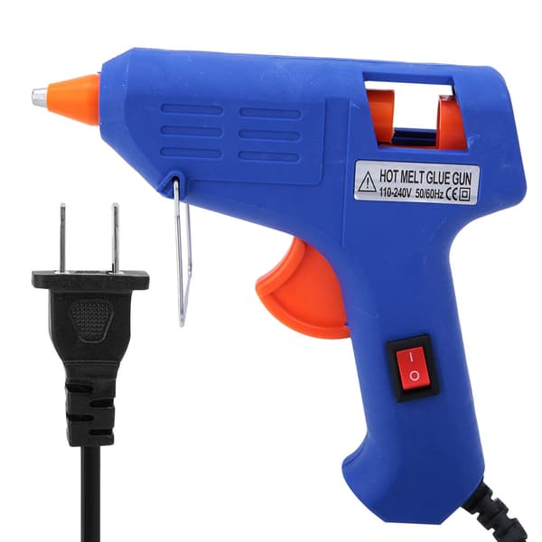 20W limpistol med bryter manuell DIY elektrisk limpistol (blå)