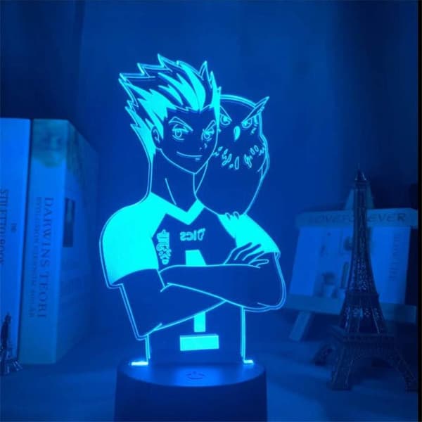 USB 3D Led Natlampe Touch Switch Anime Kotaru Bokuto Figur