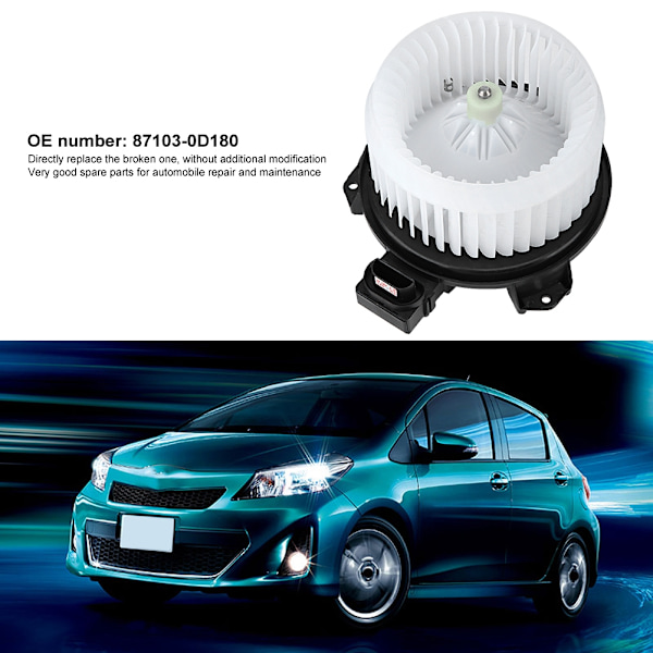Kvalitetsvarmeblæsermotor 87103-0D180 Passer til Toyota Yaris/Vitz 2005-2017
