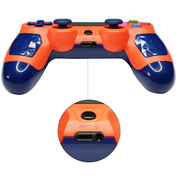 PS4 Spillkontroller for PS4, Bluetooth Trådløs Gamepad Comp Yellow