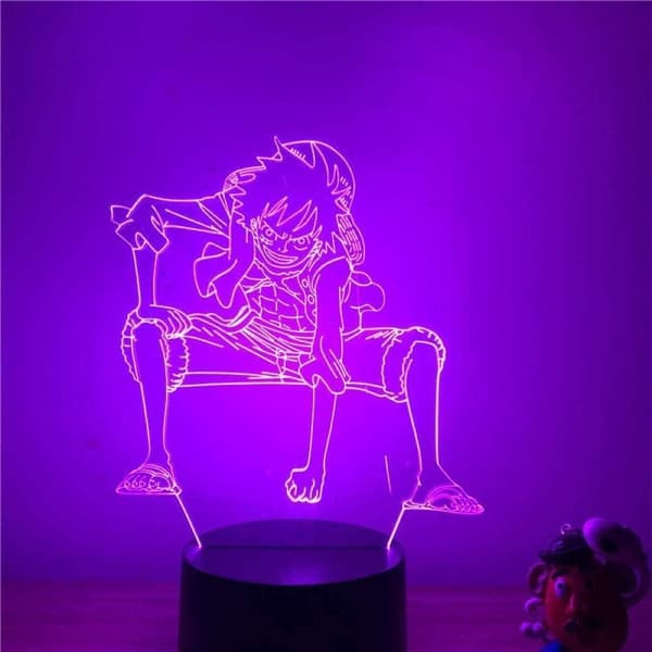 One Piece Luffy 3D Illusion Natlampe Smart Touch, RG