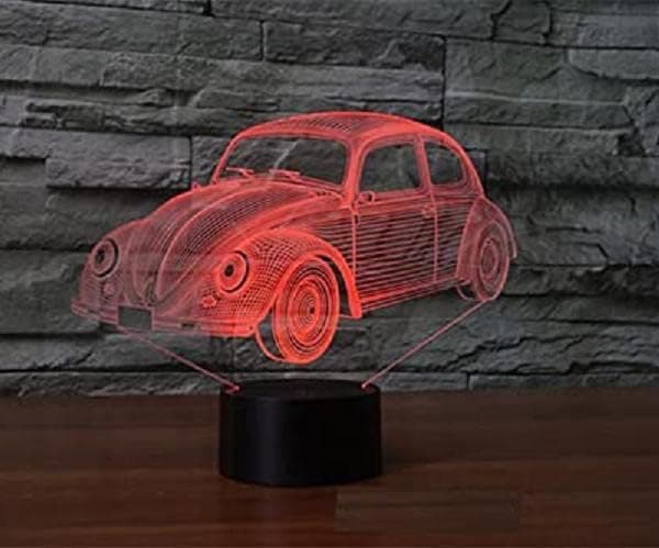 3D Bil Køretøj Natlys Touch Bord Skrivebord Optisk Illusion