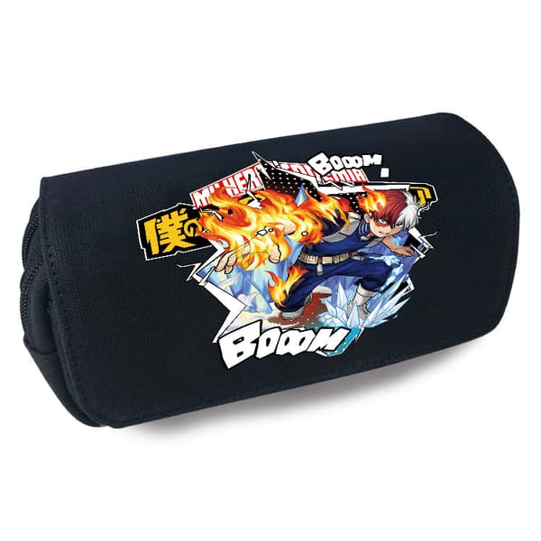 My Hero Academia Canvas Rymlig Dubbelskikts Pennfodral D