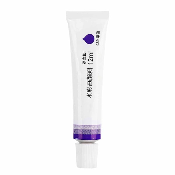12 stk. lilla akvarelmaling pasta pigment blæk aluminium tube 12ML øve tegning kunstmaterialer