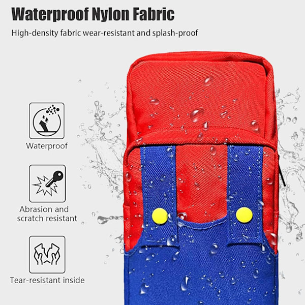 Söt Reseväska för Nintendo Switch/Lite/OLED/Steam Deck, Bärbar Crossbody Axelväska för NS SD Konsol Dock Joy-Cons Tillbehör Förvaring Red