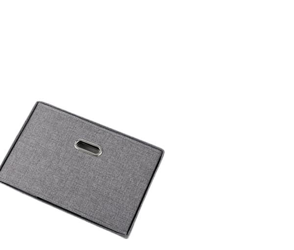 Basics Foldbar Opbevaringskasse i Jute med Låg, Størrelse