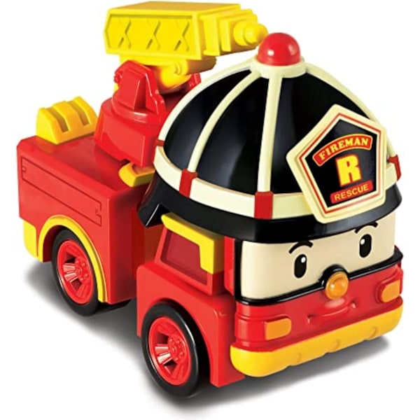 Roy Transformer Robot, 4\" Transformerbar Actionfigurfordon, Brandbil Nödsituationsspelset, Semesterfödelsedagsbilsleksakspresent till pojkar och flickor Roy