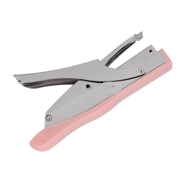 Håndholdt stiftemaskin Ergonomisk frostede overflater Bærbar tangstiftemaskin Hjem Skole Kontor Bindende dokumenter Rosa