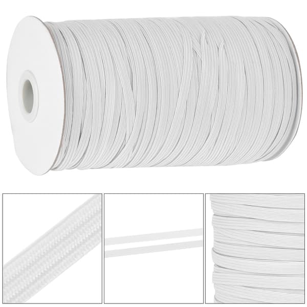 Hög elastisk gummirepsnöre sytillbehör tung stretch stickad för manschettvit