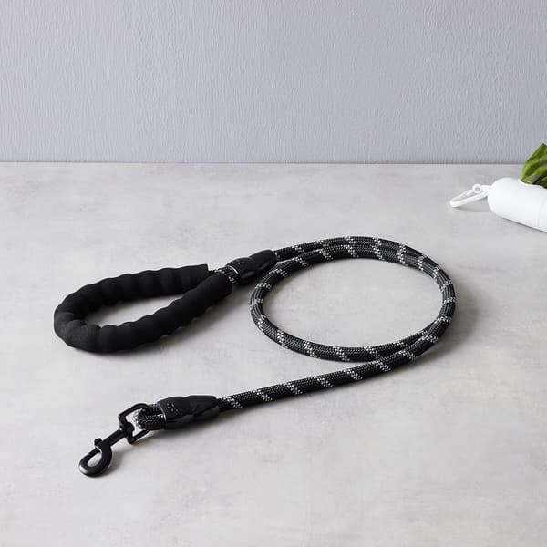 4,9 tum reflekterande hundkoppel med bekvämt vadderat handtag, Bl