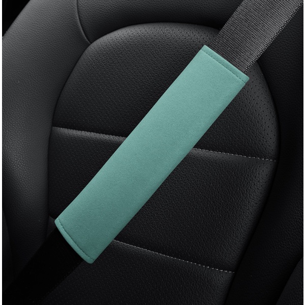 For Volvo Seat Belt Shoulder Covers XC60/XC40/S90/S60 Safety Belt Suede Covers (Pair, green)