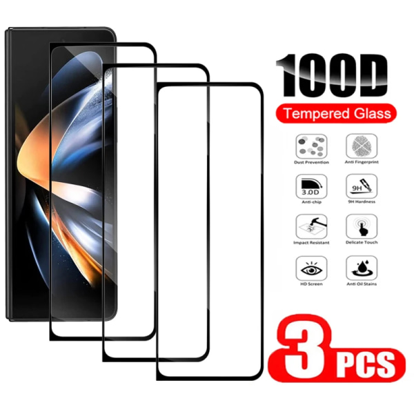 3 st härdat glas för Samsung Galaxy Z Fold 2 skärmskydd telefon härdat glas skyddsfilm