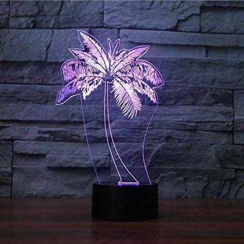 3D Palmetre Nattlys Bord Skrivebord Optisk Illusjon Lamper 7