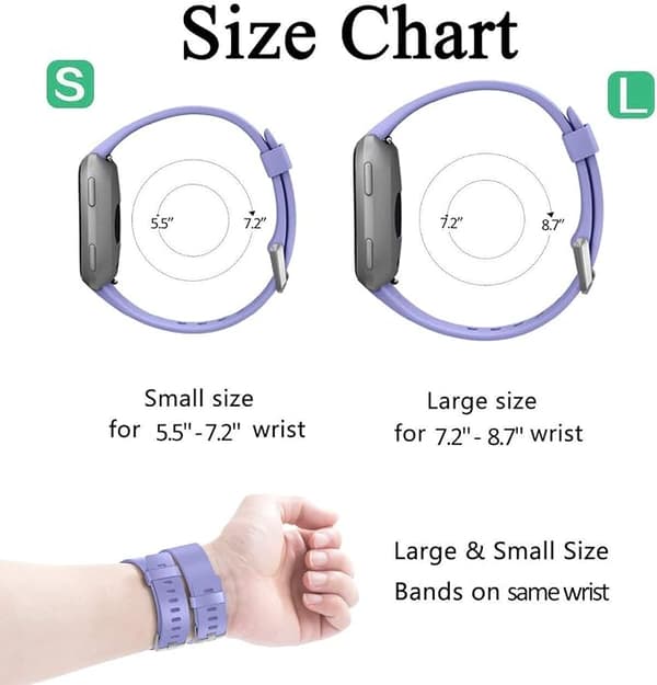 Älykellon ranneke sopii Fitbit versa älykellolle, versa 2 ja versa Lite se -kelloille naisille ja miehille (Periwinkle-S)