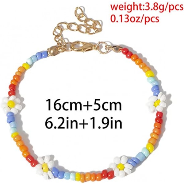 Färgglada Daisy Beads Y2K Smycken Dekorativa handgjorda pärlor