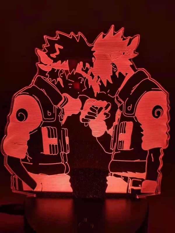 Hjemmedekorasjon God Bror 3D lampe 7 farger Optisk illusjon Kunst Nattelys