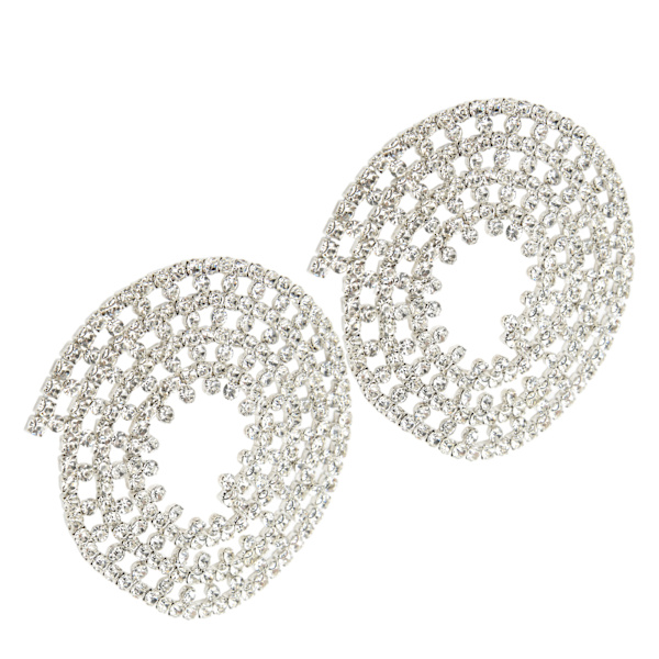 Rhinestone-kjede glitrende kloform DIY-håndverk Rhinestone nær kjede trim for håndverk klær dekorasjon gave D-form klør