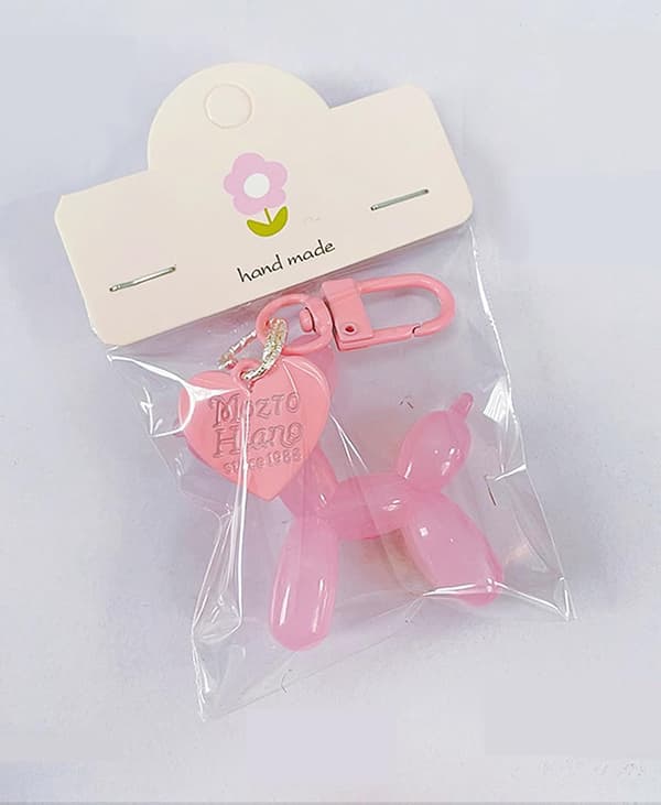 Jelly Ballondyr Design Nøglering, Sød Pige Nøglering, Bilnøgle Nøglering Tilbehør Pink