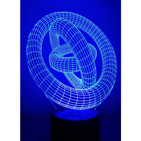 3D nattlampa LED Illusion Lamp Sängbord Bordslampa, AT
