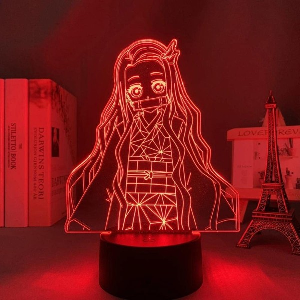 Demon Slayer Nezuko Kamado lampa Anime LED Decor Lighting Chi