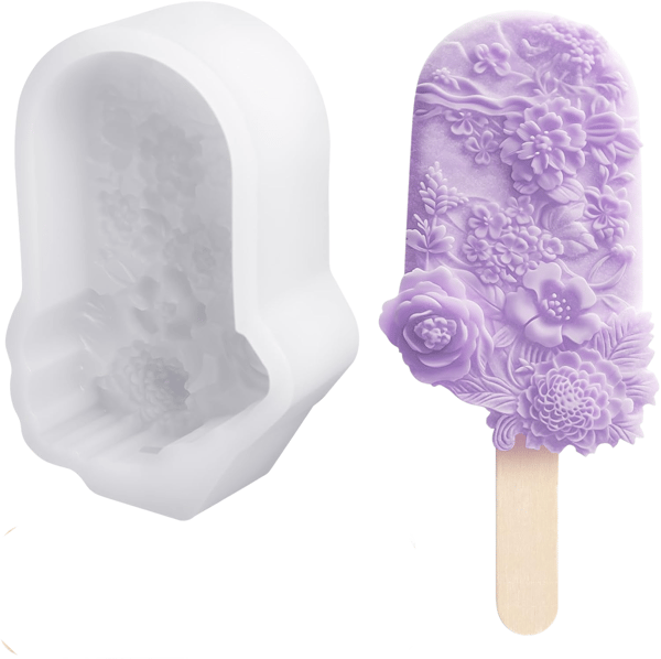Blomster silikone ispindeforme, sæt til hjemmelavet is og frosne lækkerier med udsøgt blomsterdesign
