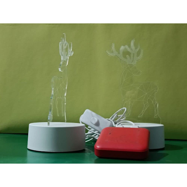 3D Lite Nattlampe, Plug-in LED-belysning for Barnerom