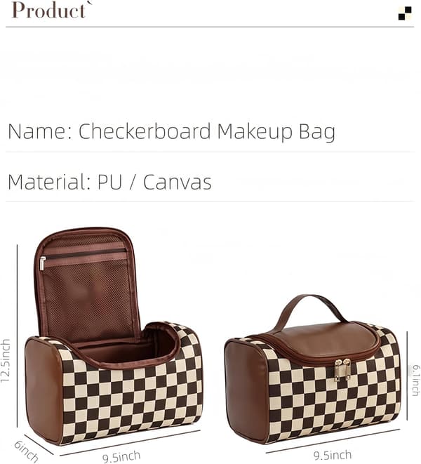 Stor Makeup Taske med Tern - Bærbar Kosmetik Organizer til Kvinder