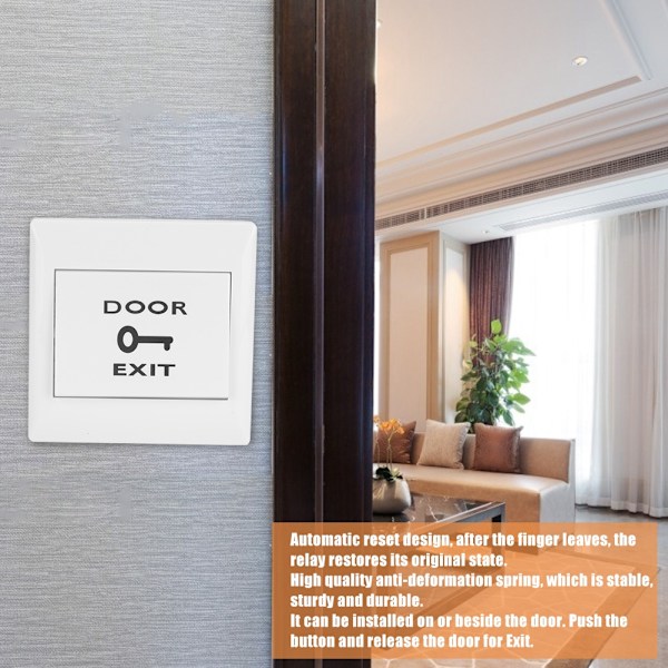 12-24V Väggtryck Exit Release Knapp Panel för Hem Dörr Access Control System (PT)