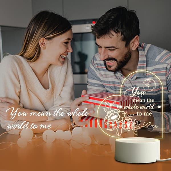 Romantiske jubilæumsgaver til kæreste LED akryl natlampe